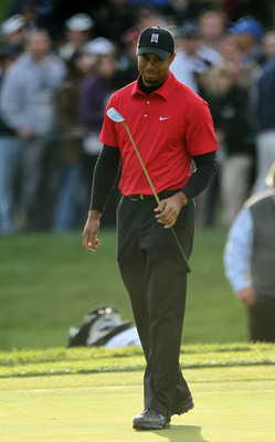Tiger Woods poster with hanger