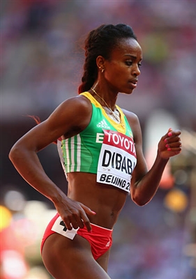 Genzebe Dibaba poster with hanger