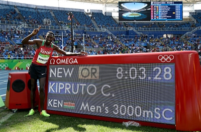 Conseslus Kipruto poster with hanger